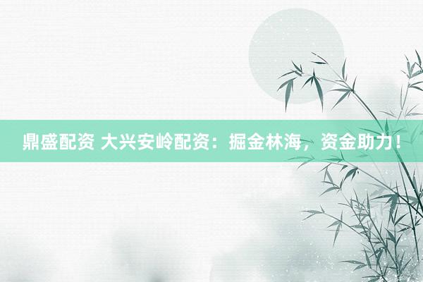鼎盛配资 大兴安岭配资：掘金林海，资金助力！